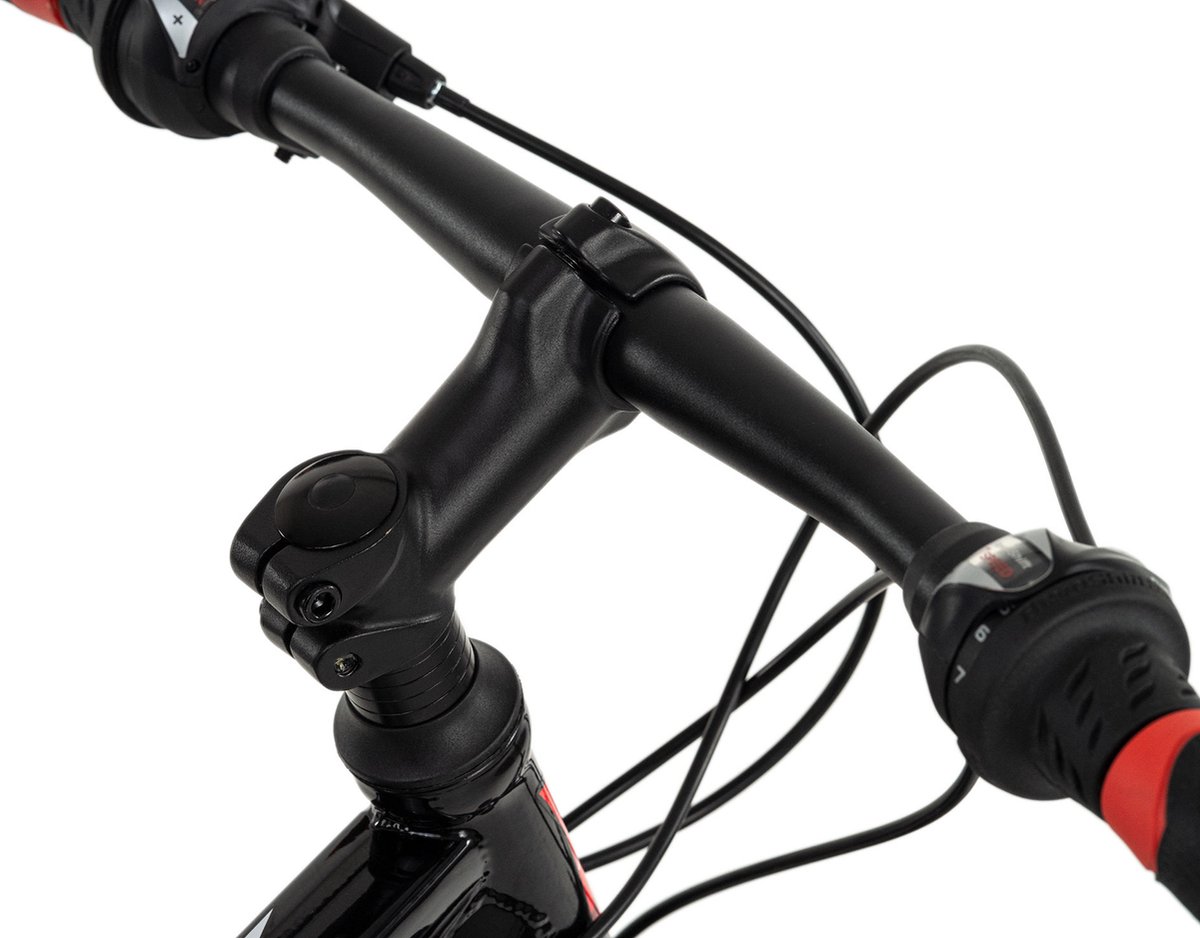 ks cycling fiets mountainbike hardtail 26 inch sharp zwart rood