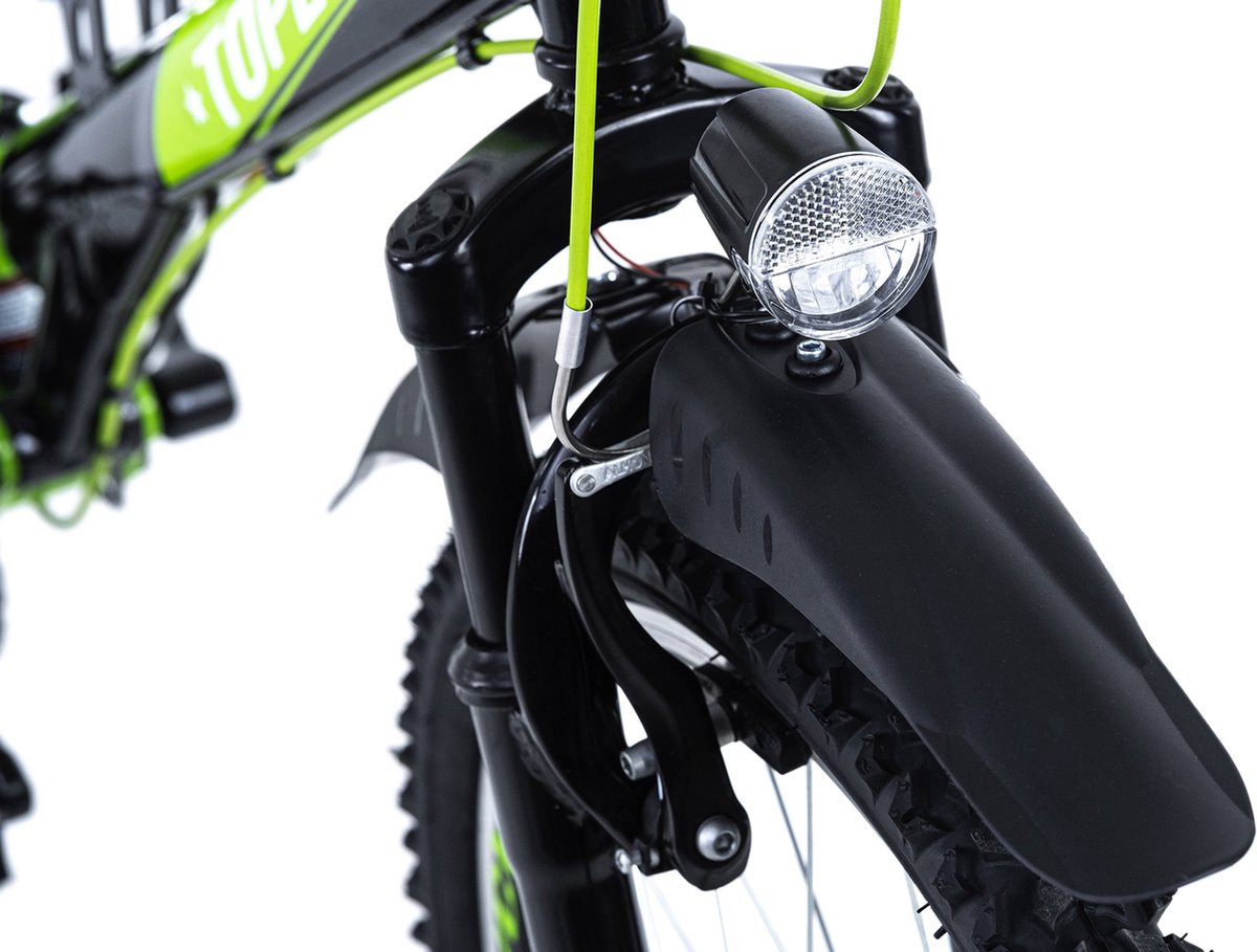 ks cycling fiets topeka 26 full suspension mountainbike zwart groen 48 cm