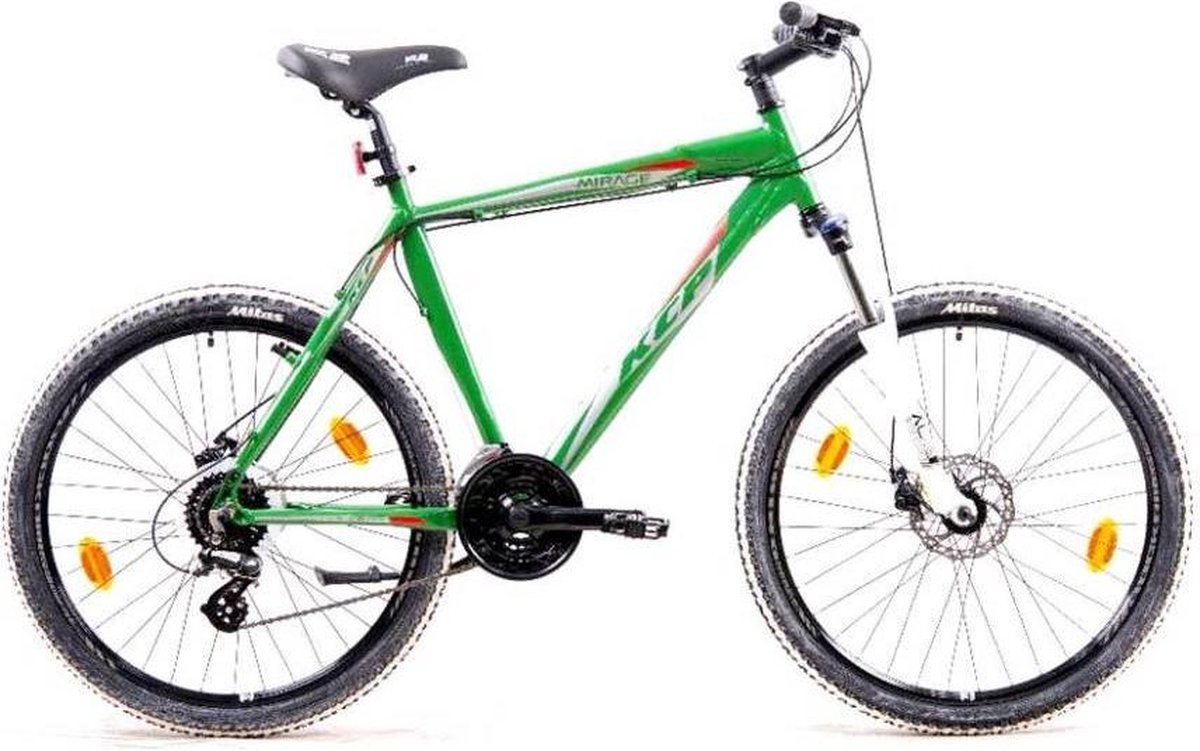 Leader Mirage - Mountainbike 26 inch - Fiets met 18 versnellingen - Groen - Framemaat: 53 cm - BC0452192134 R5 Fiets kopen online