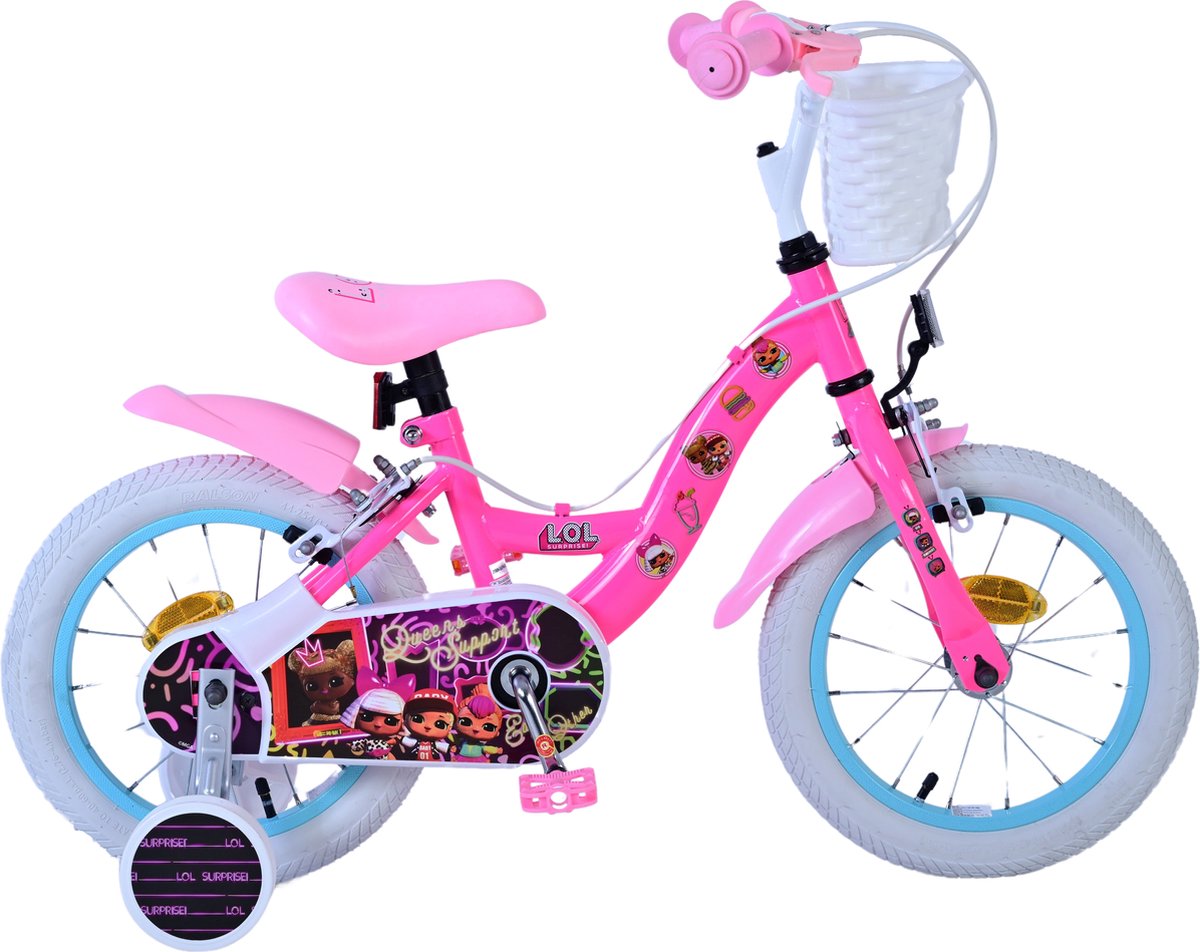 LOL Surprise Kinderfiets - Meisjes - 14 inch - Roze - Twee handremmen Kinderfiets kopen online