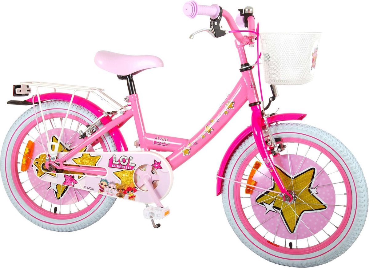 LOL Surprise Kinderfiets - Meisjes - 18 inch - Roze - Twee handremmen Kinderfiets kopen online