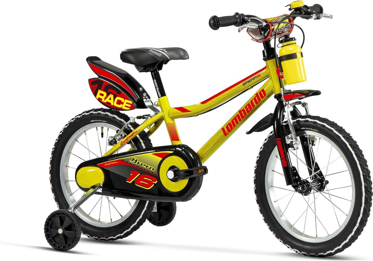 lombardo brera kinderfiets jongens geel 16