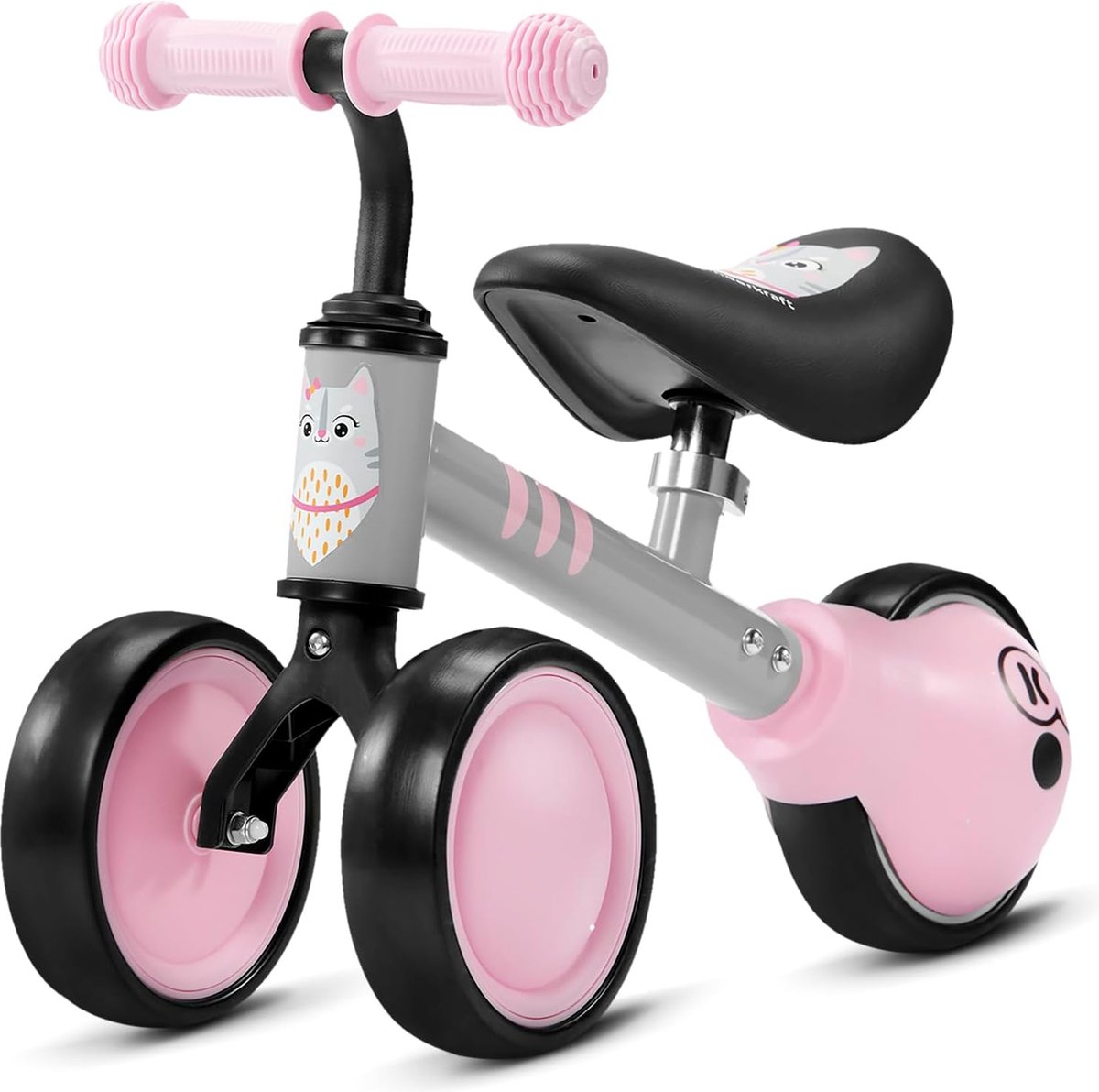 loopfietsje cutie leerfiets kinderfiets loopfiets fiets zonder pedalen driewieler van metal modern ontwerp veilige constructie voor kinderen vanaf 1 jaar violet