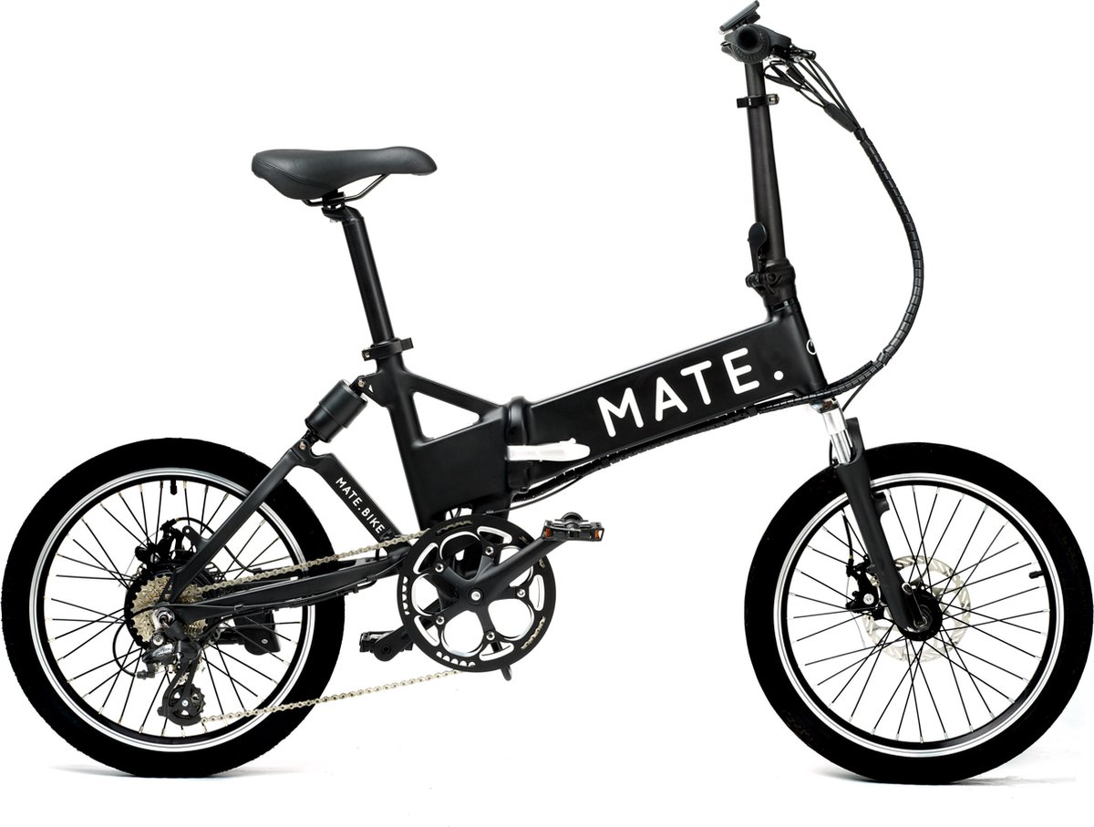 MATE City - 250W Legacy Black - elektrische vouwfiets - 80km range - Opvouwbaar - Volledig geveerd -  Kleur display Fiets (elektrisch) kopen online