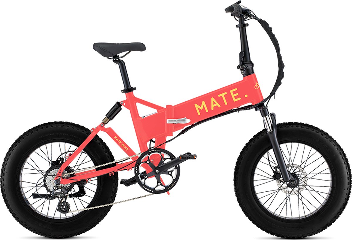 mate x 250w caribbean coral e fatbike 120km range hydraulische remmen opvouwbaar kleur display