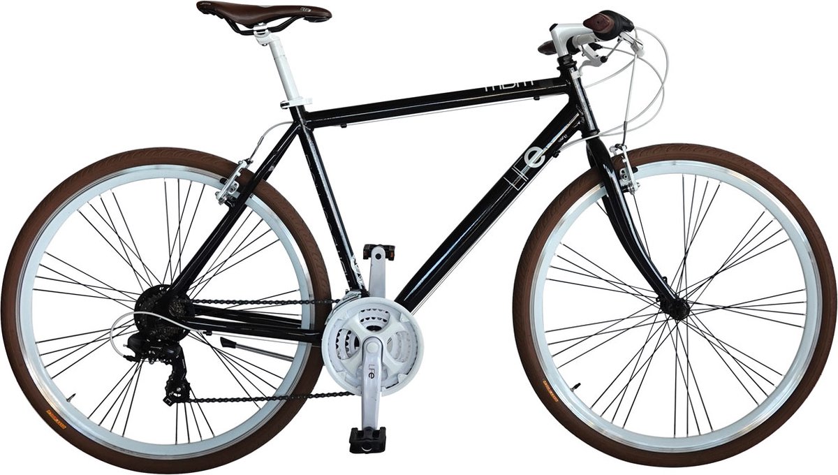 MBM LIFE FIXED GEAR 28 INCH 21 SPEED BLACK Fiets kopen online
