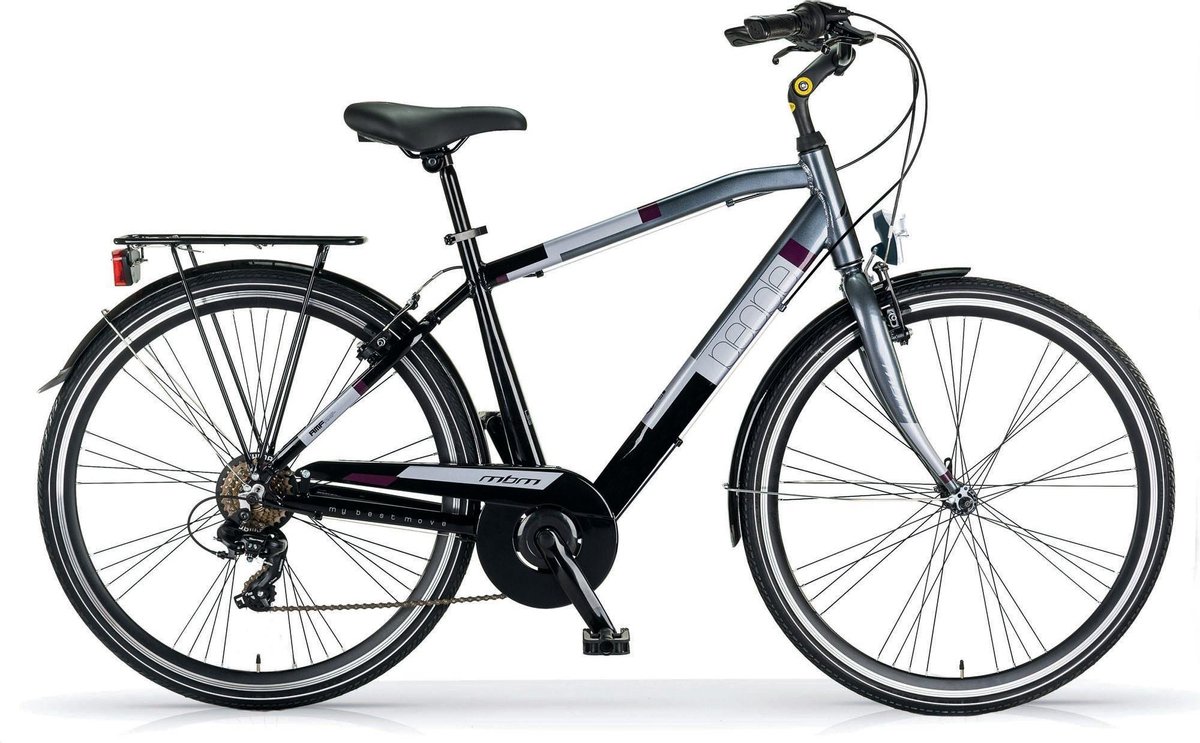 mbm people hybride sports gents 28 inch h50 7 speed black titan grey