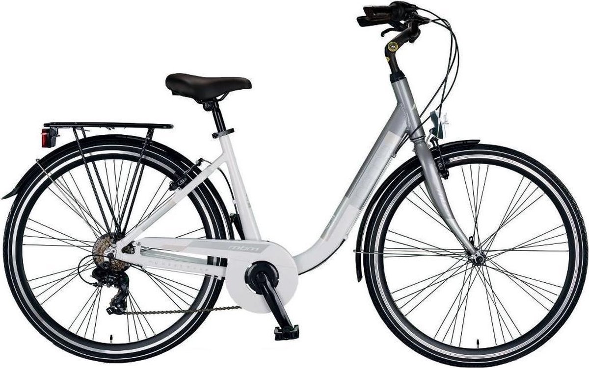 mbm people stadsfiets vrouwen wit grijs 46 cm