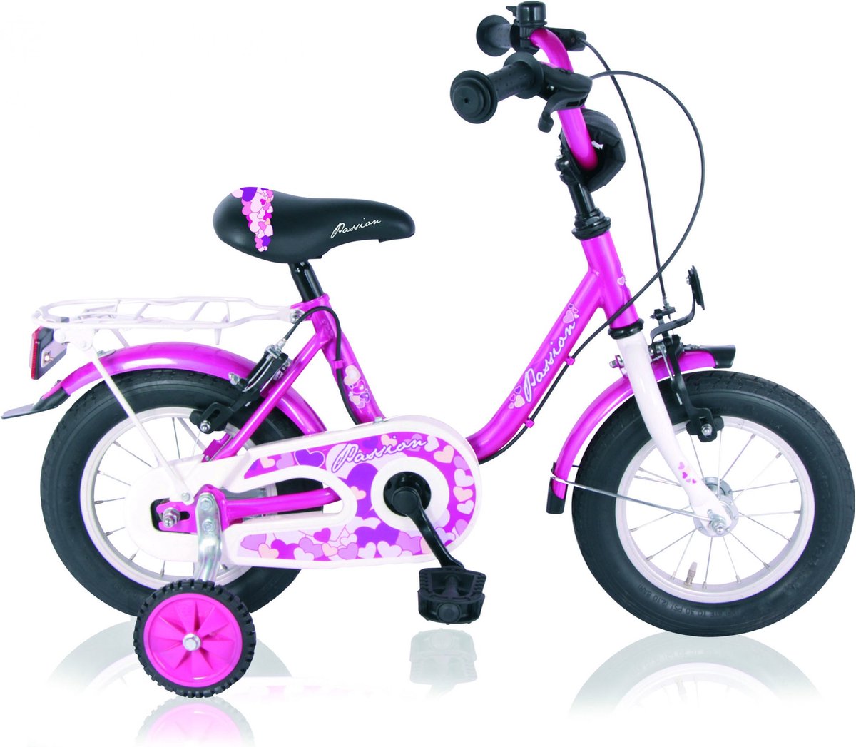 Meisjes fiets Passion Fuchsia 14 inch handrem Kinderfiets kopen online