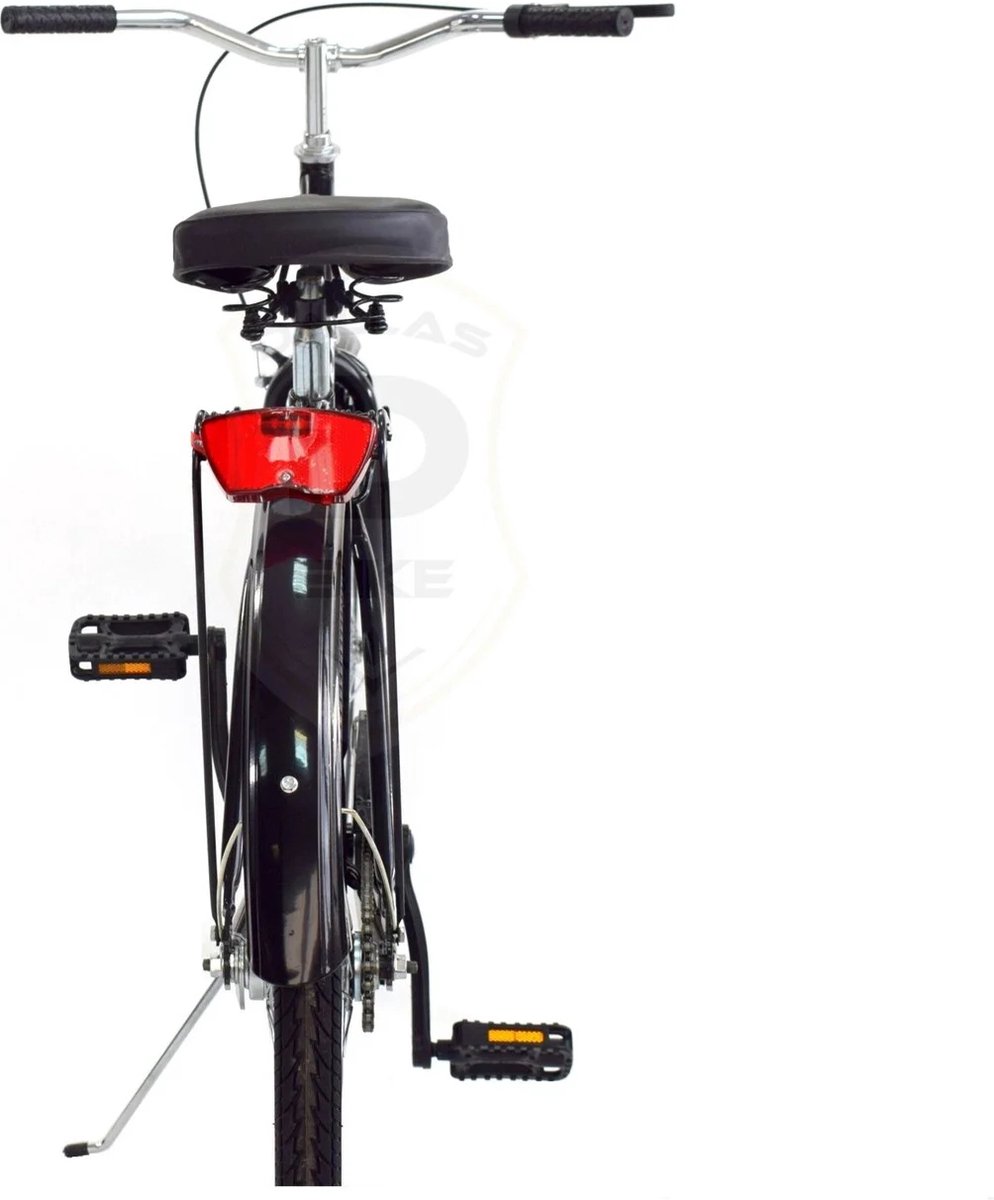 meisjesfiets 26 inch fiets retro zwart