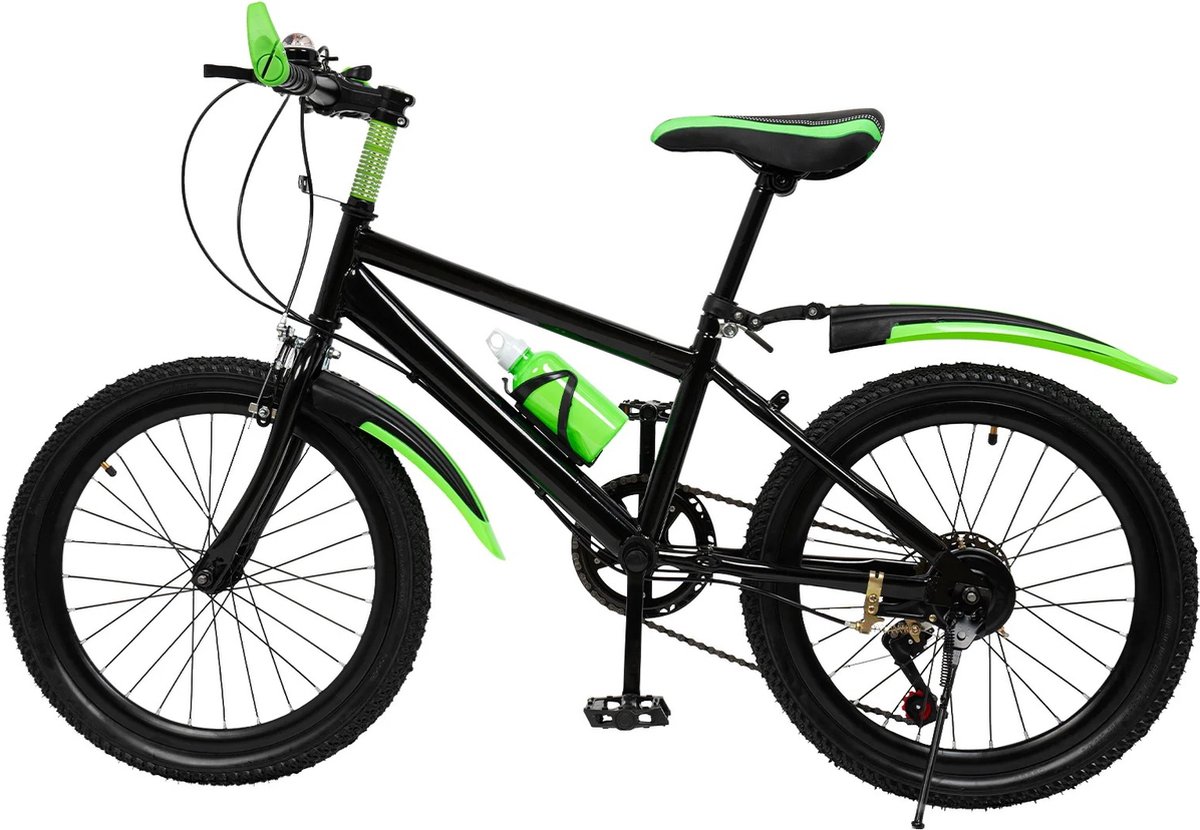 naiz mountainbike 20 inch groen jongens fiets 7 versnellingen