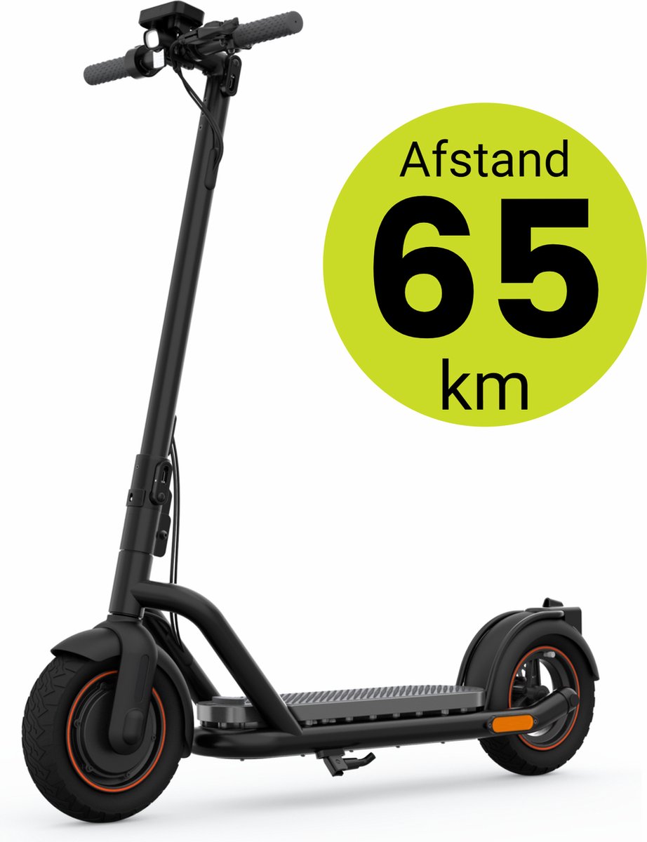 navee n65 elektrische step voor volwassenen elektrische scooter met 10 luchtbanden motorvermogen e step van 500w tot 1000w bereik tot 65km aan snelheid van 25km u