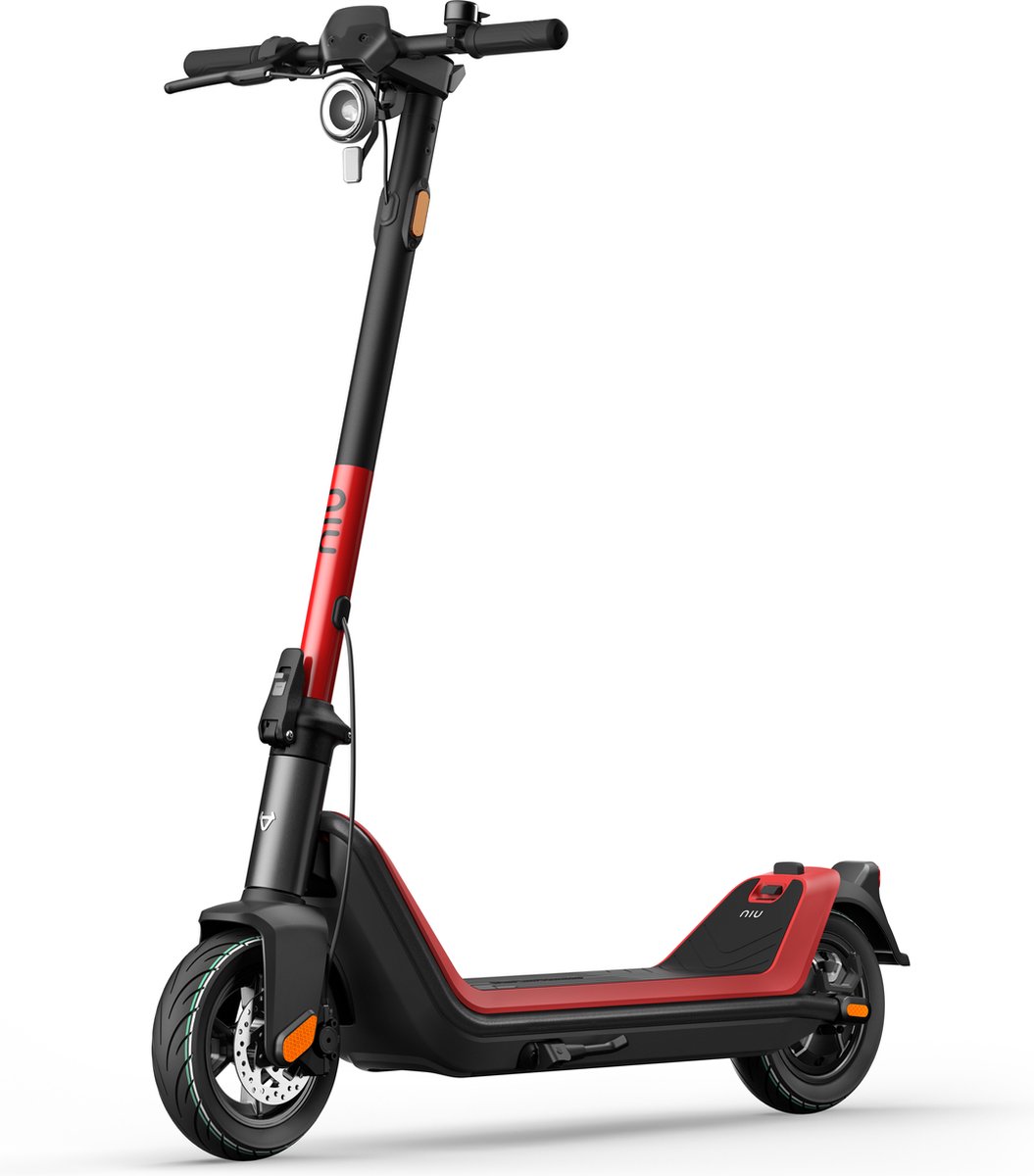 niu kqi 3 sport elektrische step voor volwassenen rood elektrische scooter met 10 luchtbanden motorvermogen e step van 600w bereik tot 40km aan snelheid van 25km u