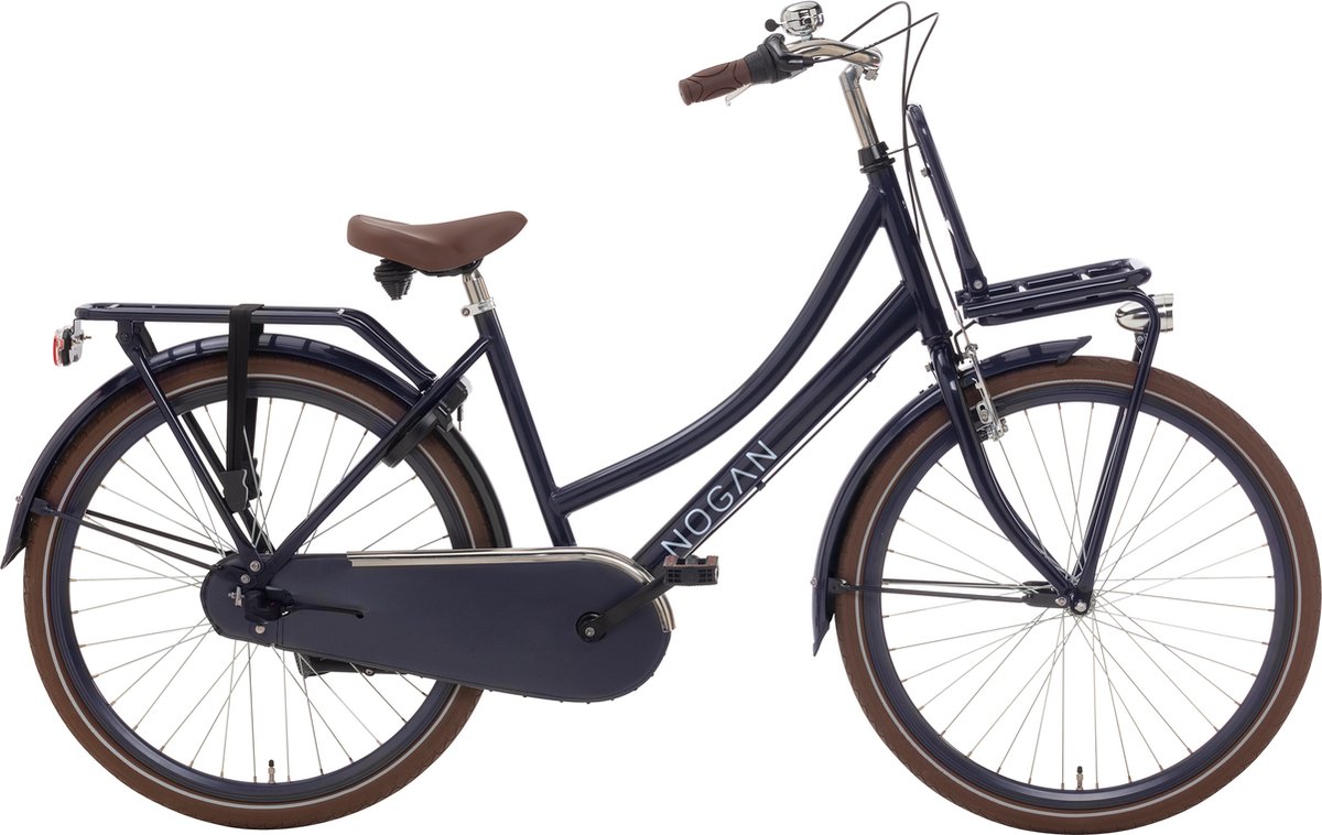 nogan cargo n3 transportfiets meisjesfiets 26 inch midnight blauw