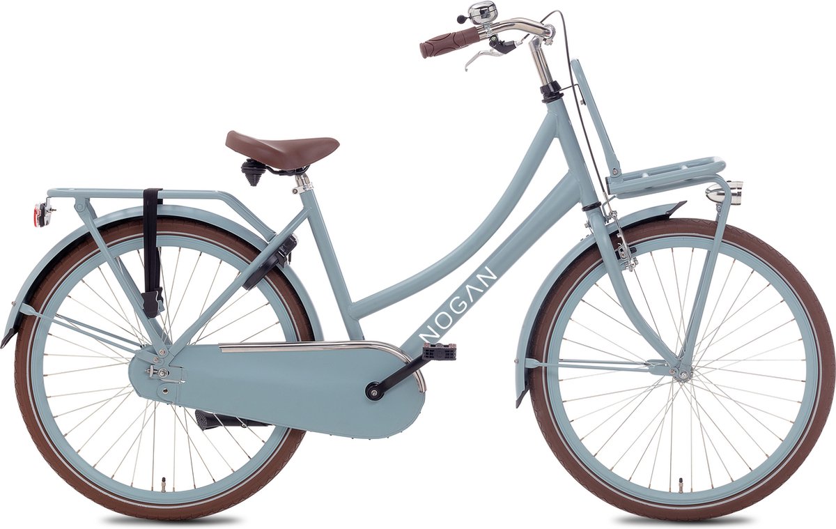 Nogan Cargo Transportfiets - Meisjesfiets - 26 inch - Mat Blauw Kinderfiets kopen online