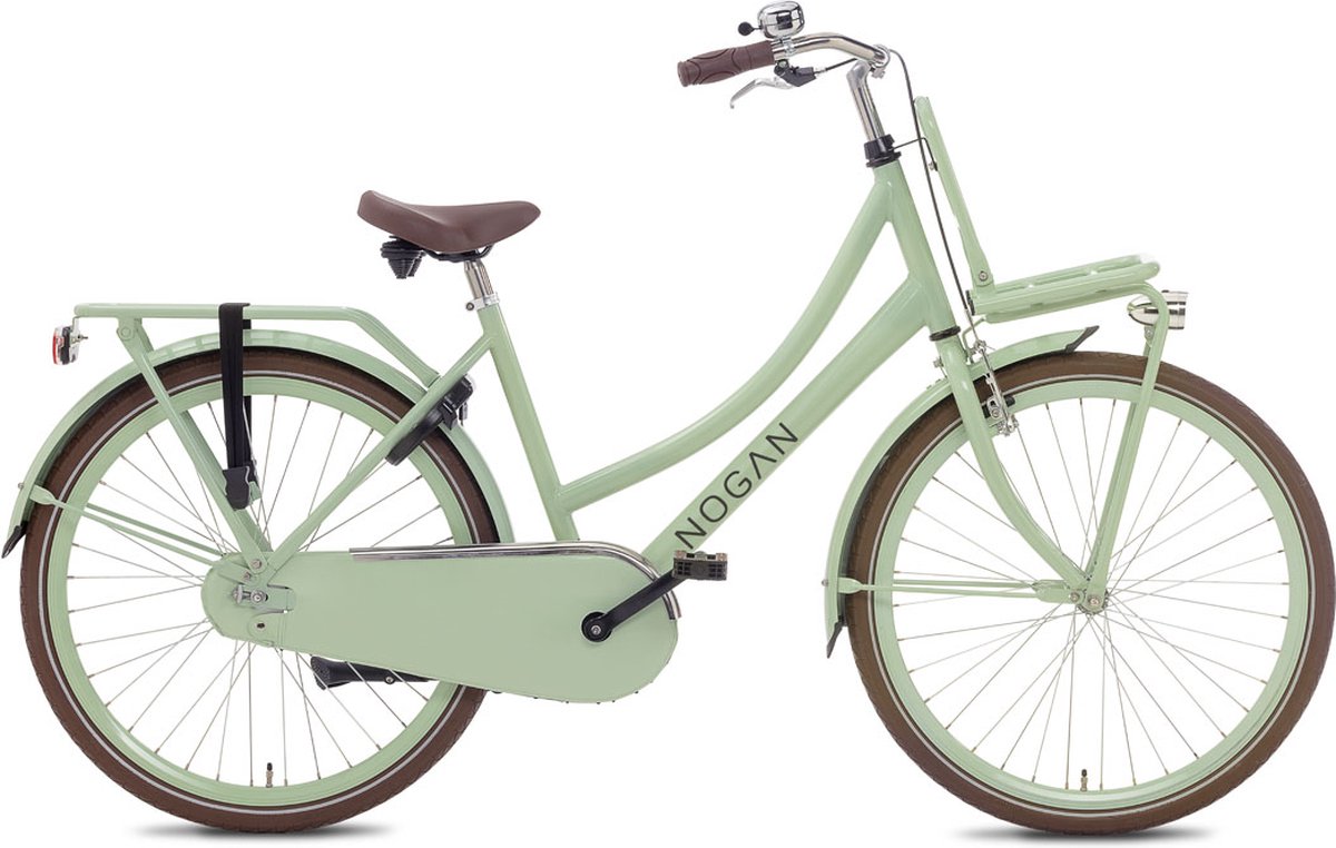 nogan cargo transportfiets meisjesfiets 26 inch pastel groen