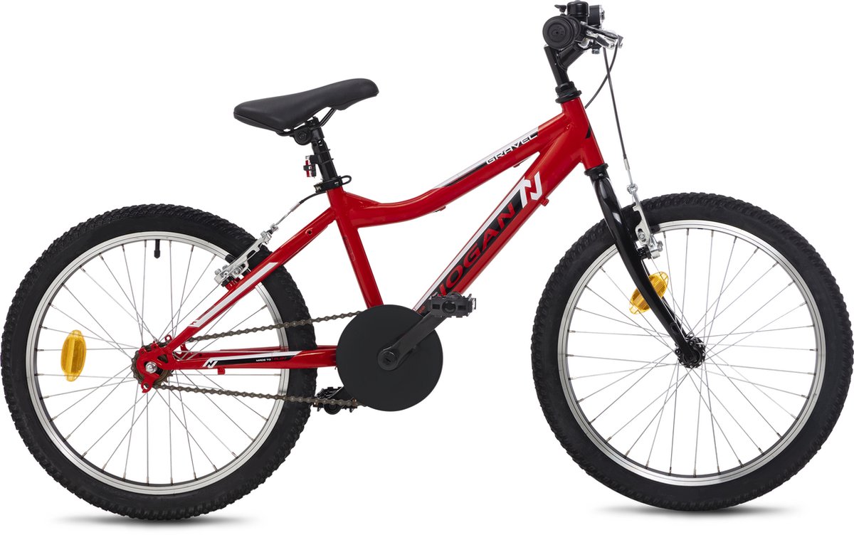 nogan gravel fun kinder mountainbike 20 inch rood