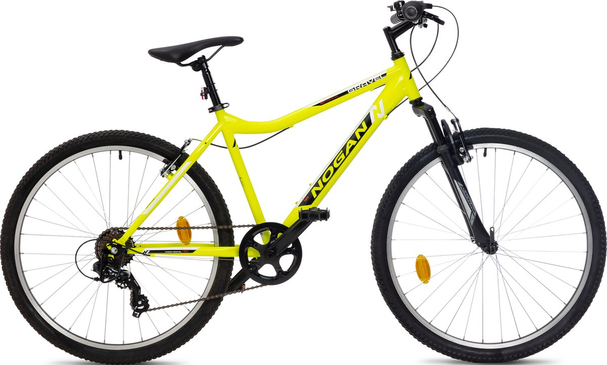 Nogan Gravel GO Suspension - Kinder Mountainbike - 26 inch - Geel Kinderfiets kopen online