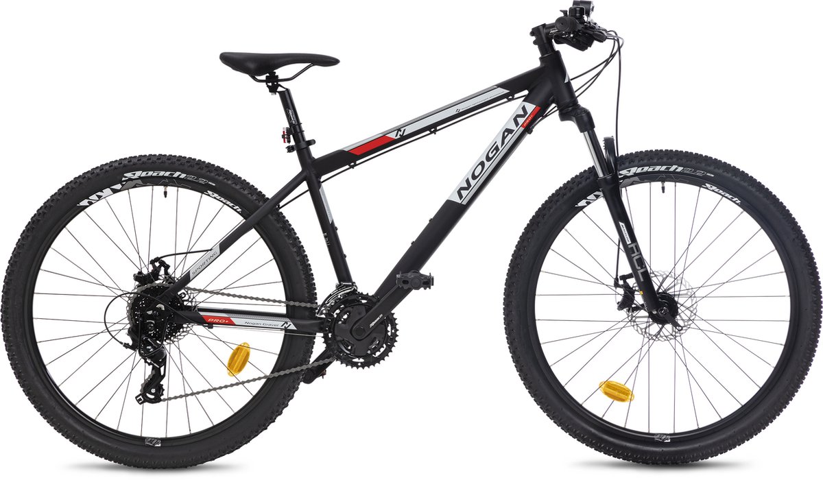 nogan gravel pro mountainbike 29 inch small zwart