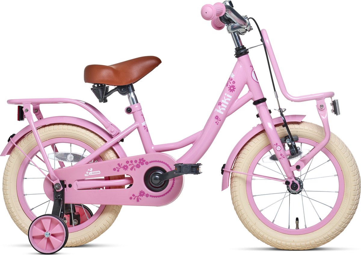 Nogan Kiki - Kinderfiets - Meisjesfiets - 12 inch - Roze Kinderfiets kopen online