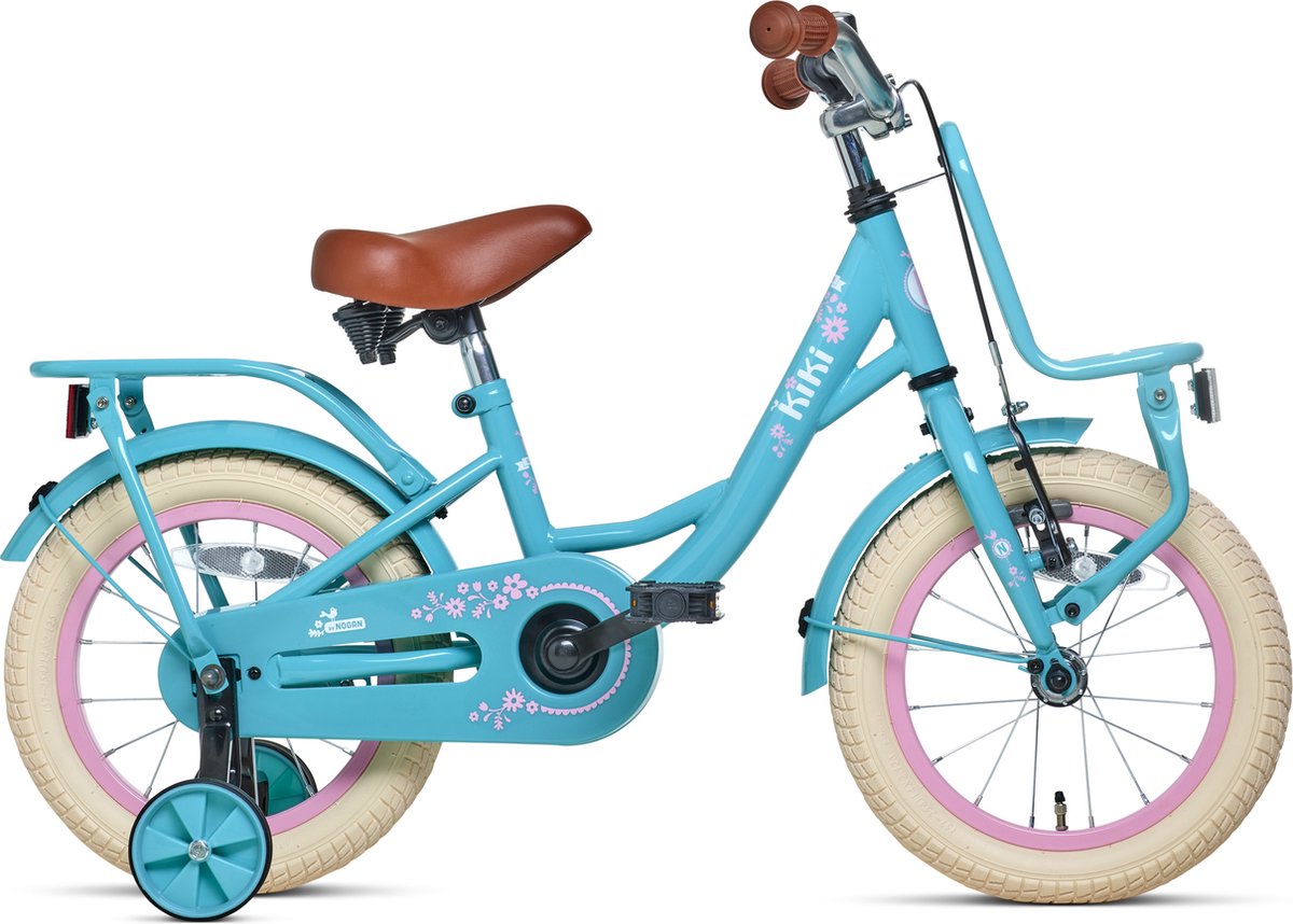 nogan kiki kinderfiets meisjesfiets 14 inch turquoise