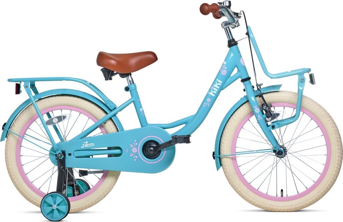 Nogan Kiki - Kinderfiets - Meisjesfiets - 18 inch - Turquoise Kinderfiets kopen online