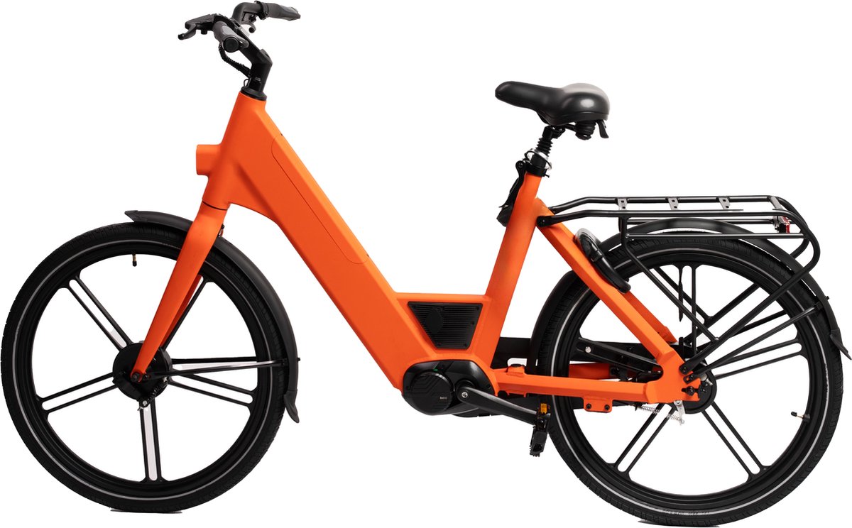 Ostrichoo Caesar E-Bike (oranje): Revolutionaire 540WH FastCap Batterij – Snelste Oplaadtechnologie, 120km Bereik, Brandveilig, Bafang Middenmotor, Onderhoudsvrij Comfort met Antilek Banden Fiets (elektrisch) kopen online