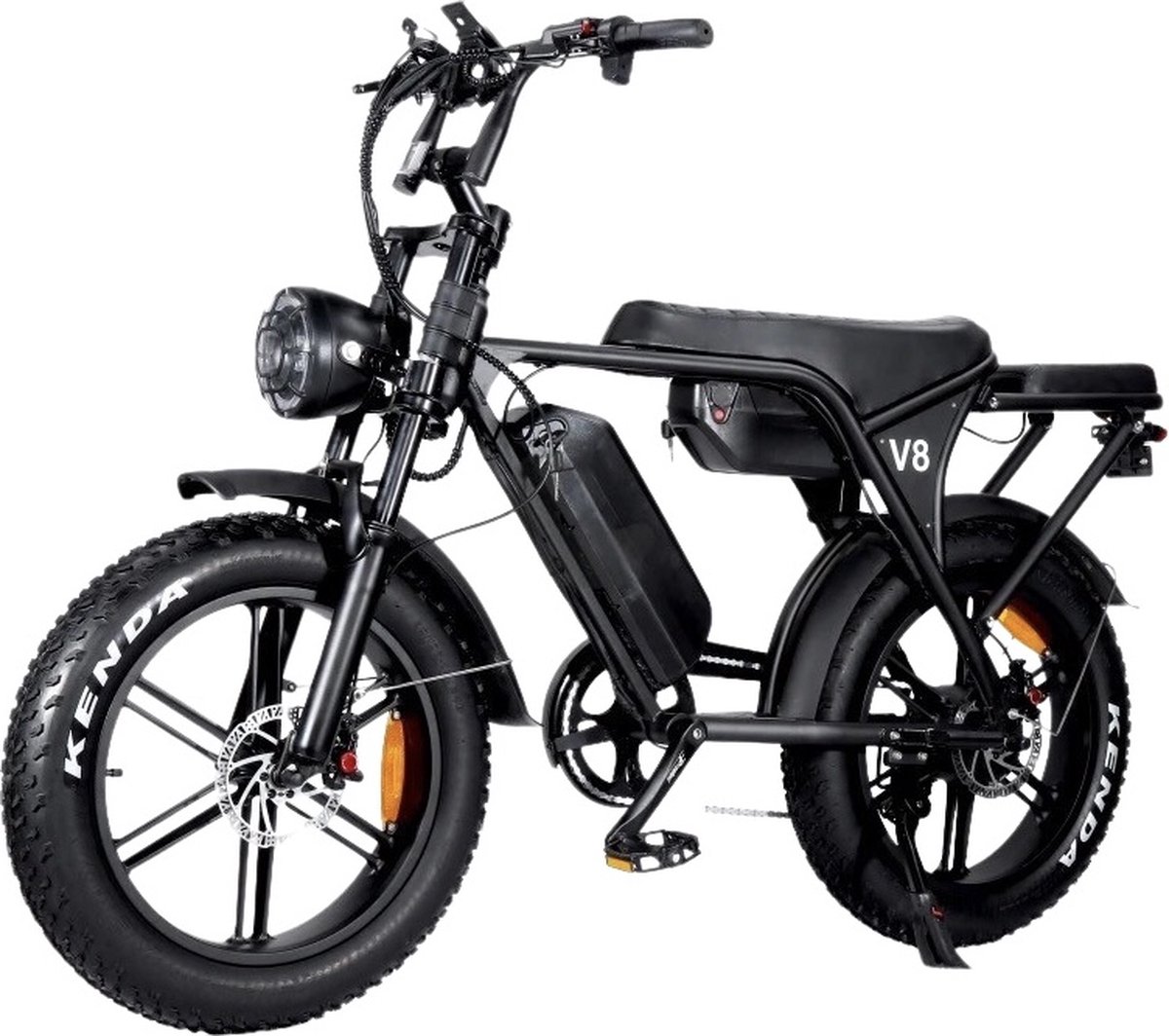 ouxi v8 model zwart dubelle accu elektrische fatbikes elektrische fiets e bike