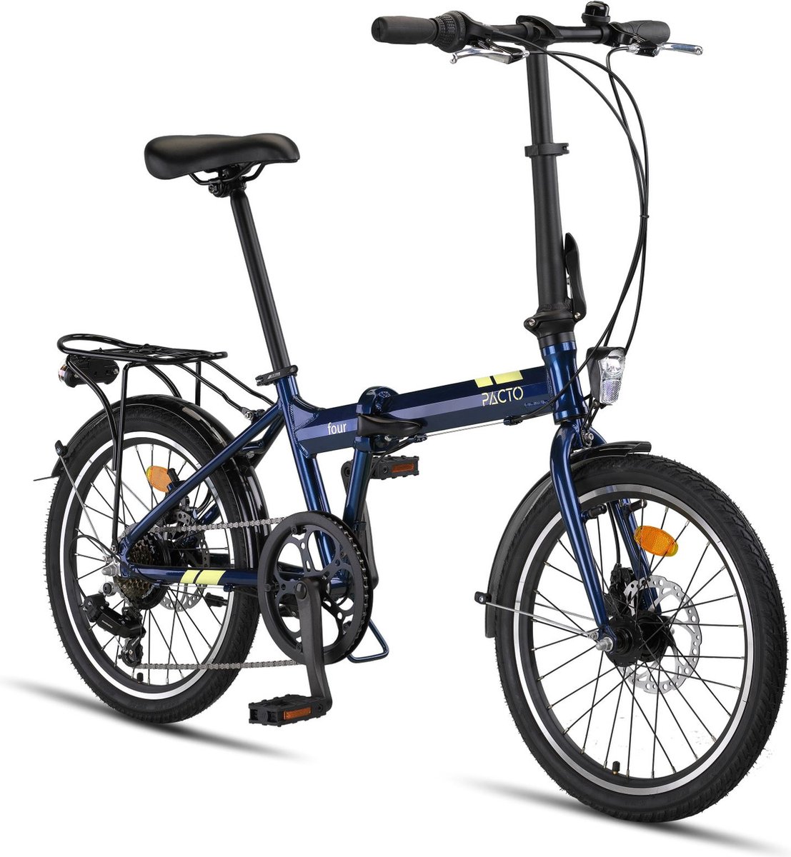 PACTO FOUR FOLDING BIKE JEANS BLUE 6v VOUWFIETS PLOOIFIETS ALUMINIUM FIETS SCHIJFREM DISC Fiets kopen online