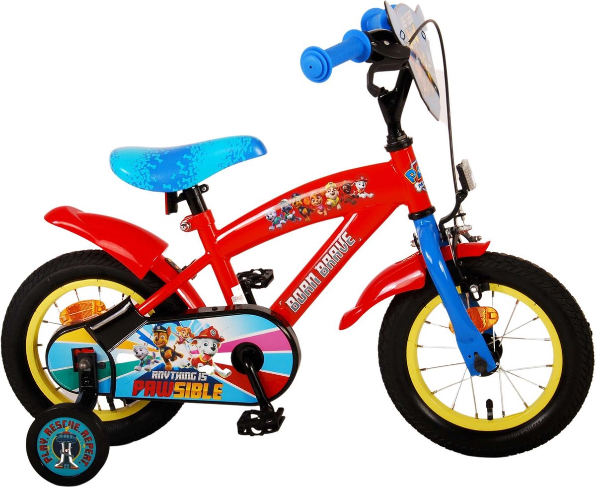 Paw Patrol Kinderfiets - Jongens - 12 inch - Rood/Blauw Kinderfiets kopen online