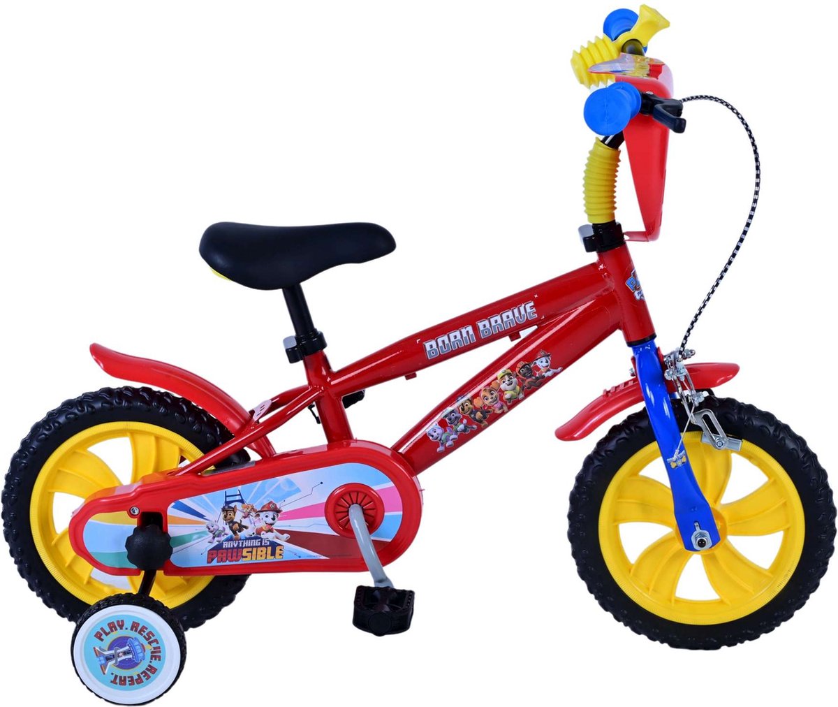 paw patrol kinderfiets jongens 12 inch rood