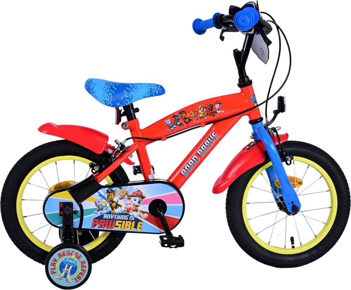 Paw Patrol Kinderfiets - Jongens - 14 inch - Twee handremmen Kinderfiets kopen online