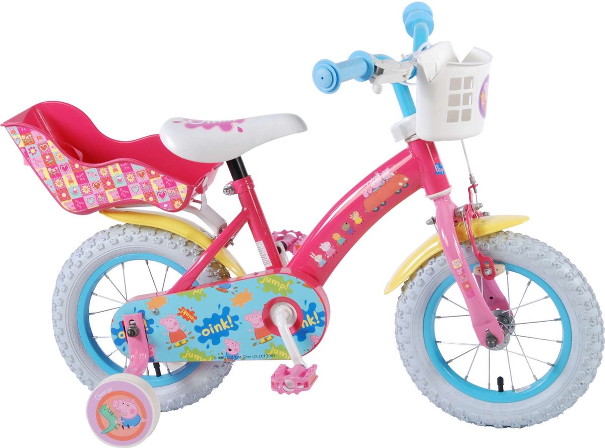 peppa pig kinderfiets meisjes 12 inch roze