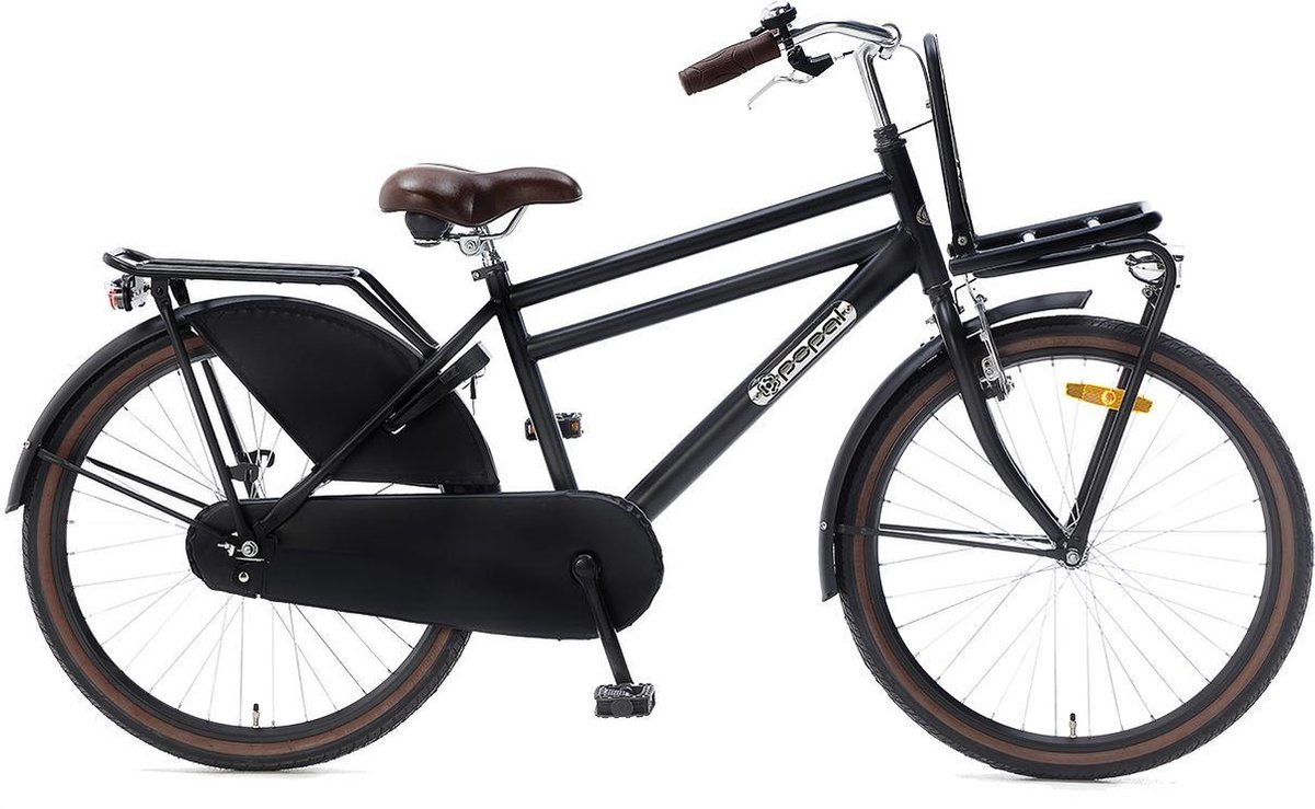 popal daily dutch basic kinderfiets jongensfiets 24 inch zwart