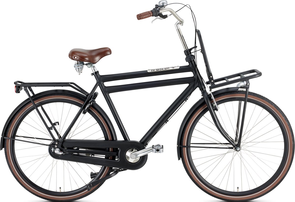 popal daily dutch basic n3 vb transportfiets stadsfiets heren 57 centimeter mat zwart