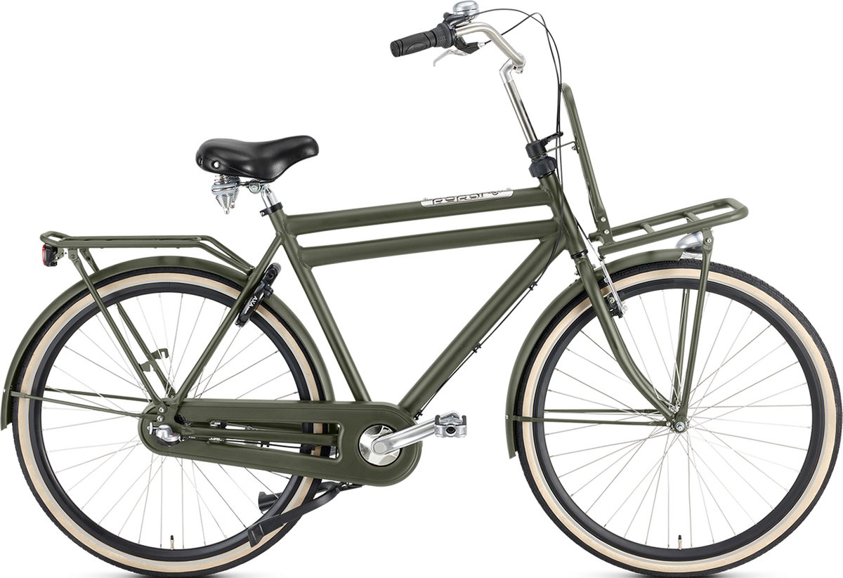 popal daily dutch basic n3 vb transportfiets stadsfiets heren 61 centimeter leger groen