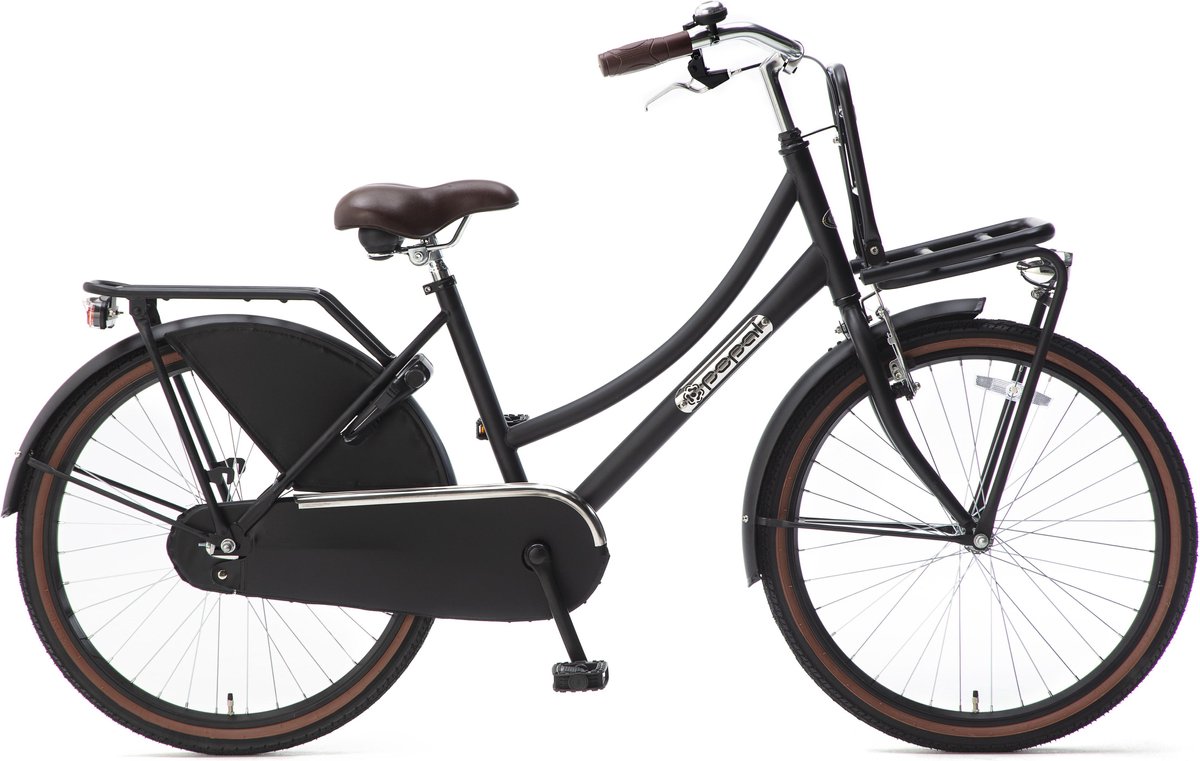 popal daily dutch basic transportfiets 24 inch matzwart