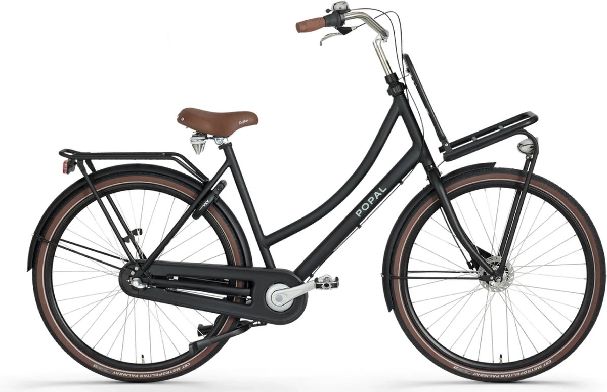popal daily dutch prestige n3 transportfiets stadsfiets dames 47 centimeter mat zwart