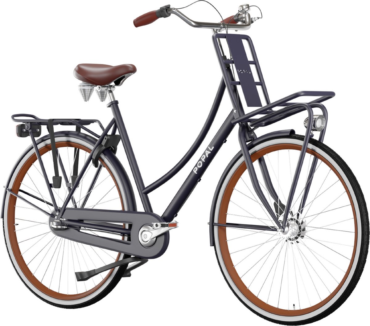 popal daily dutch prestige n3 transportfiets stadsfiets dames 47 centimeter petrol blauw