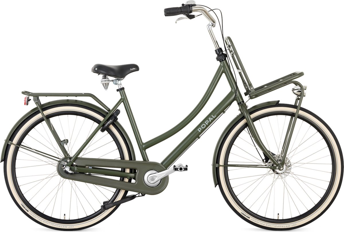 popal daily dutch prestige n3 transportfiets stadsfiets dames 53 centimeter legergroen