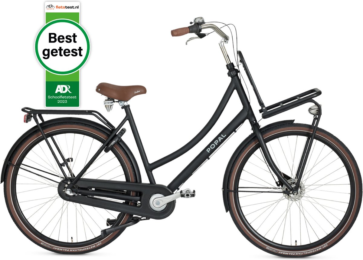 popal daily dutch prestige n3 transportfiets stadsfiets dames 53 centimeter mat zwart