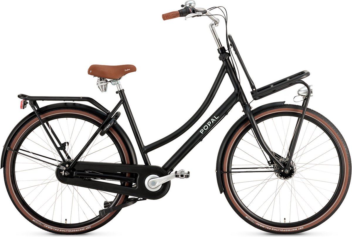 popal daily dutch prestige n7 transportfiets stadsfiets dames 53 centimeter mat zwart