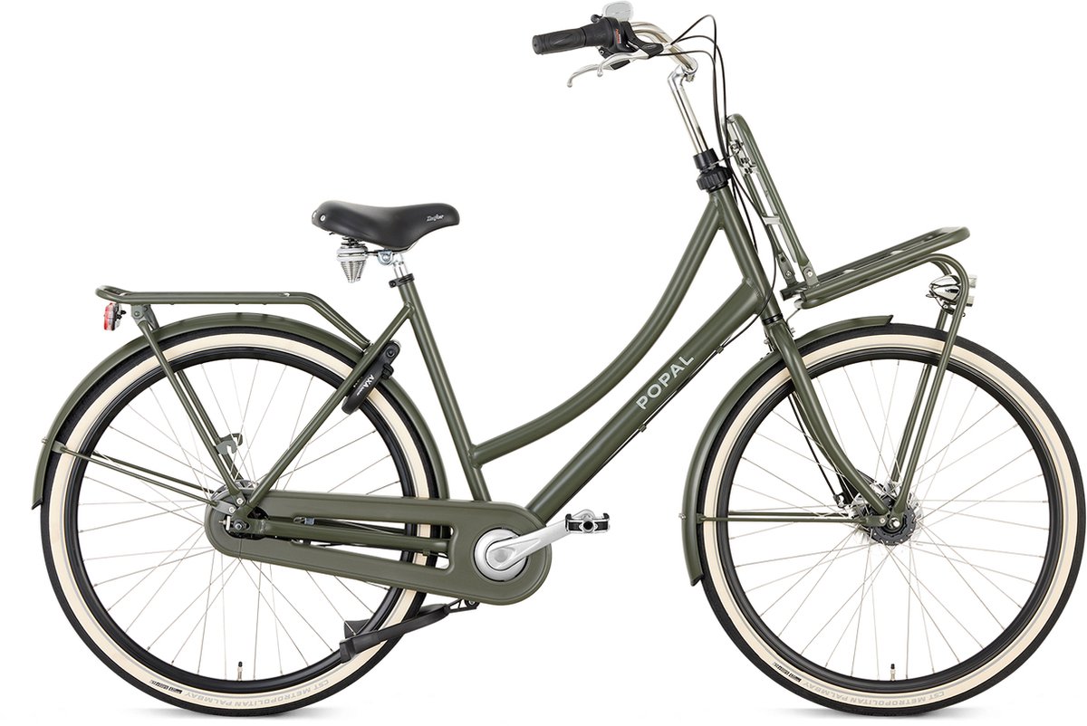 popal daily dutch prestige n7 transportfiets stadsfiets dames 59 centimeter legergroen