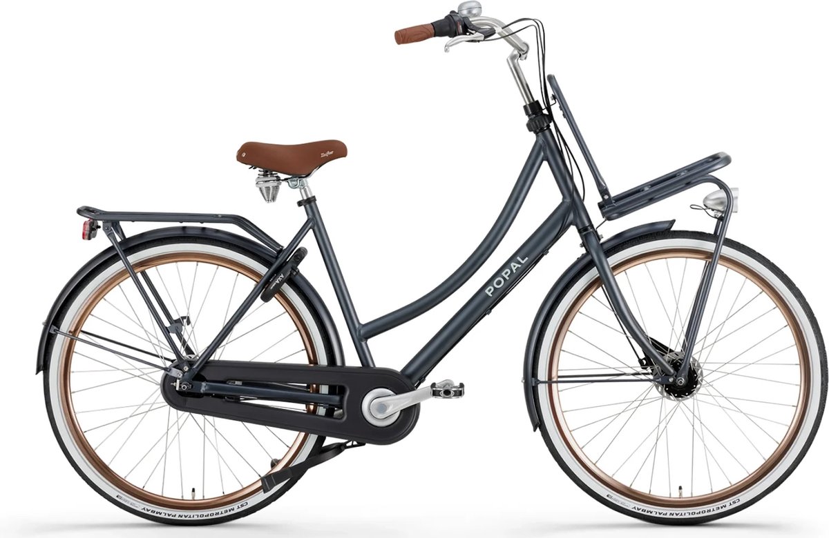 popal daily dutch prestige n7 transportfiets stadsfiets dames 59 centimeter petrol blauw