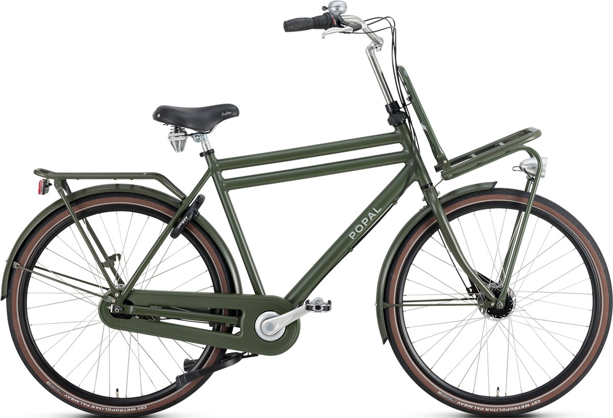popal daily dutch prestige n7 transportfiets stadsfiets heren 50 centimeter leger groen