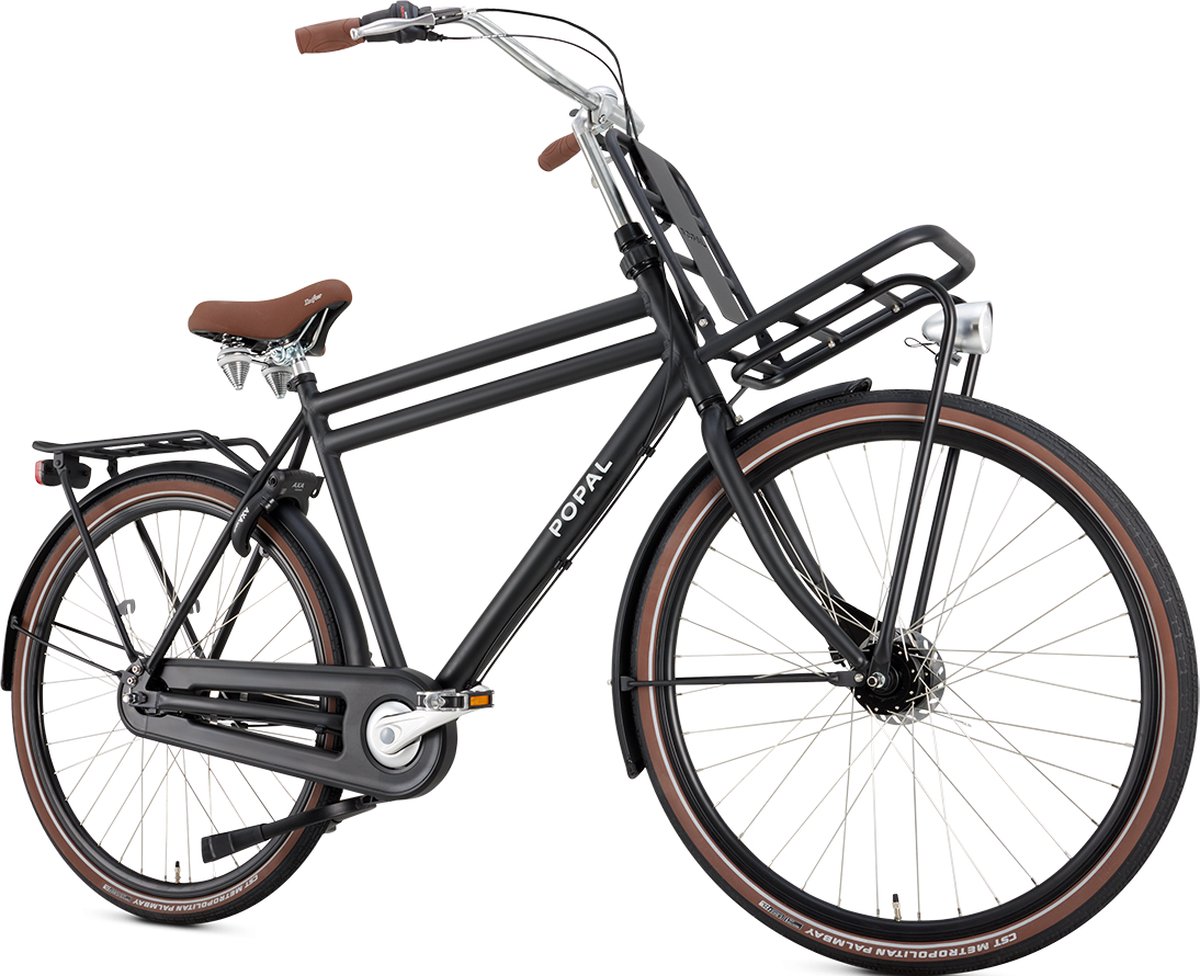 Popal Daily Dutch Prestige N7 - Transportfiets - Stadsfiets - Heren - 61 centimeter - Mat Zwart Fiets kopen online
