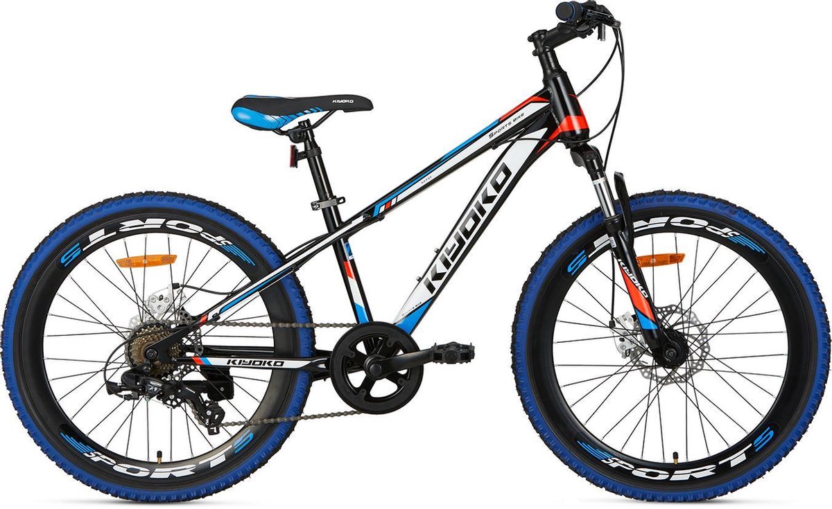 Popal Kiyoko - Kinderfiets - Jongens - Blauw;Zwart - 24 Inch Kinderfiets kopen online