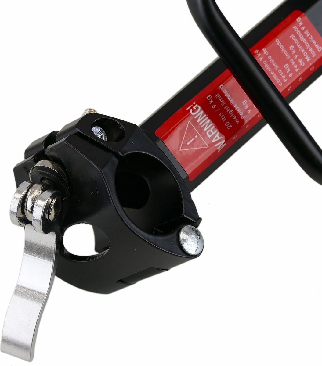 primematik achter metalen bagagerek fiets bevestigingsbuis 36x15cm