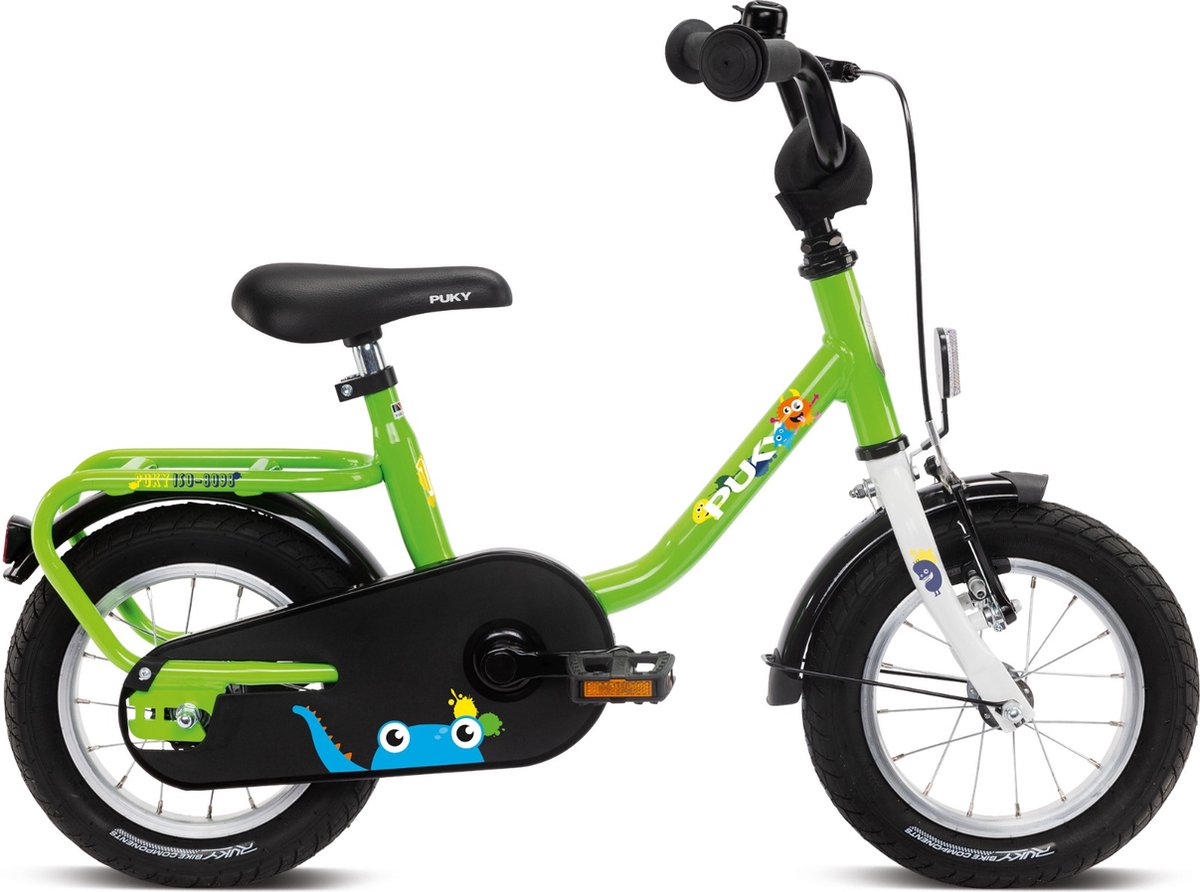 puky kinderfiets 12 in groen en zwart