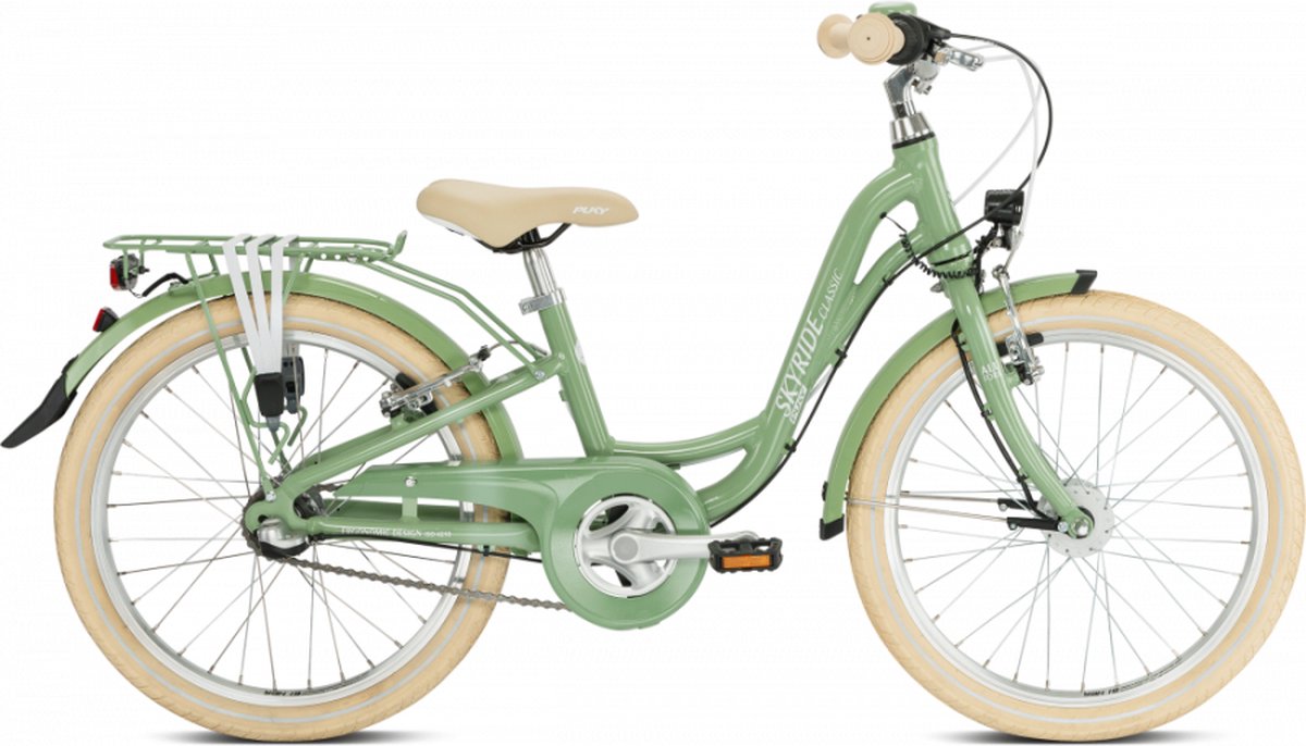 Puky Skyride kinderfiets - 20 inch - 3 versnellingen - Retro groen - (5-8 jaar) Kinderfiets kopen online